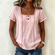 Casual Loose-fit Printed Button-down Shirt for Women