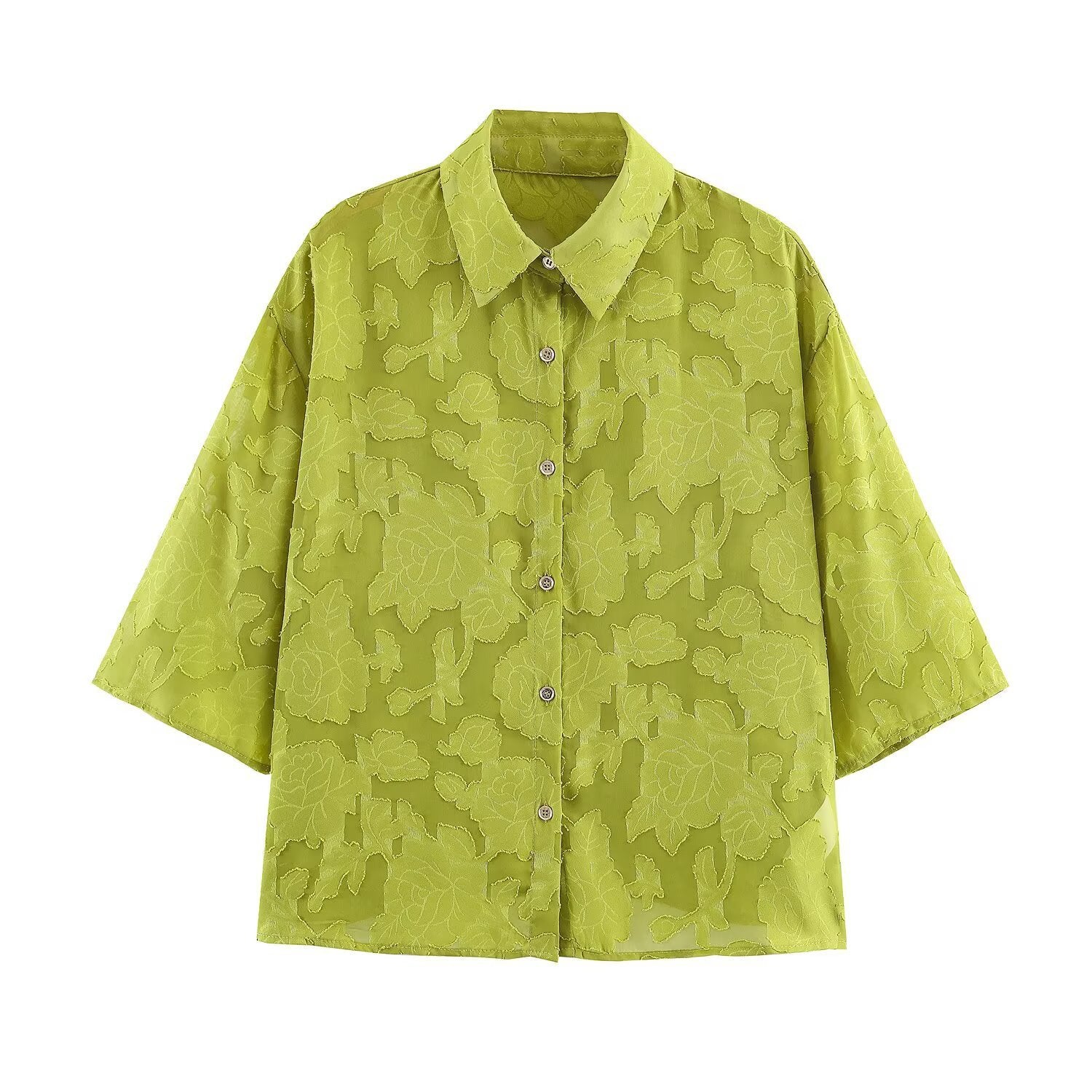 Relaxed-fit Green Blouse for Women