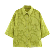 Relaxed-fit Green Blouse for Women