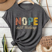 Women's Letter-Print Casual Tee