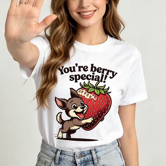 Funny Puppy Dog Graphic Tee for Women