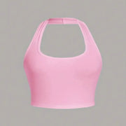Ultra-Short Halter Neck Camisole for Women