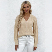 Cozy V-Neck Knit Sweater for Women
