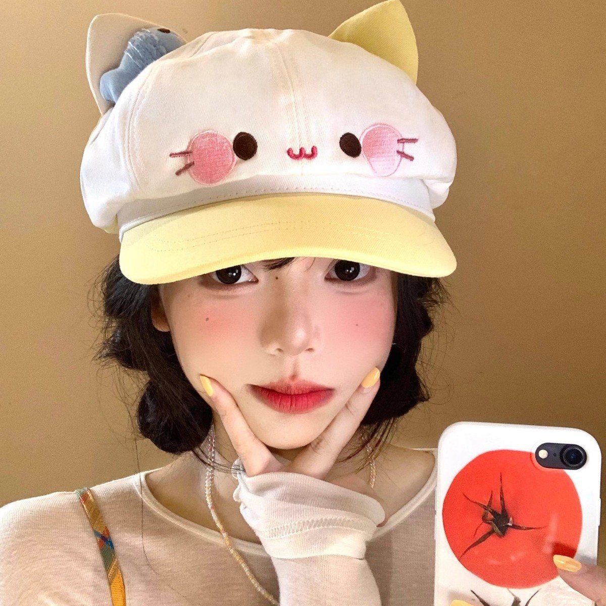 Cute Cartoon Cap for Women - Sun Protection & Breathable