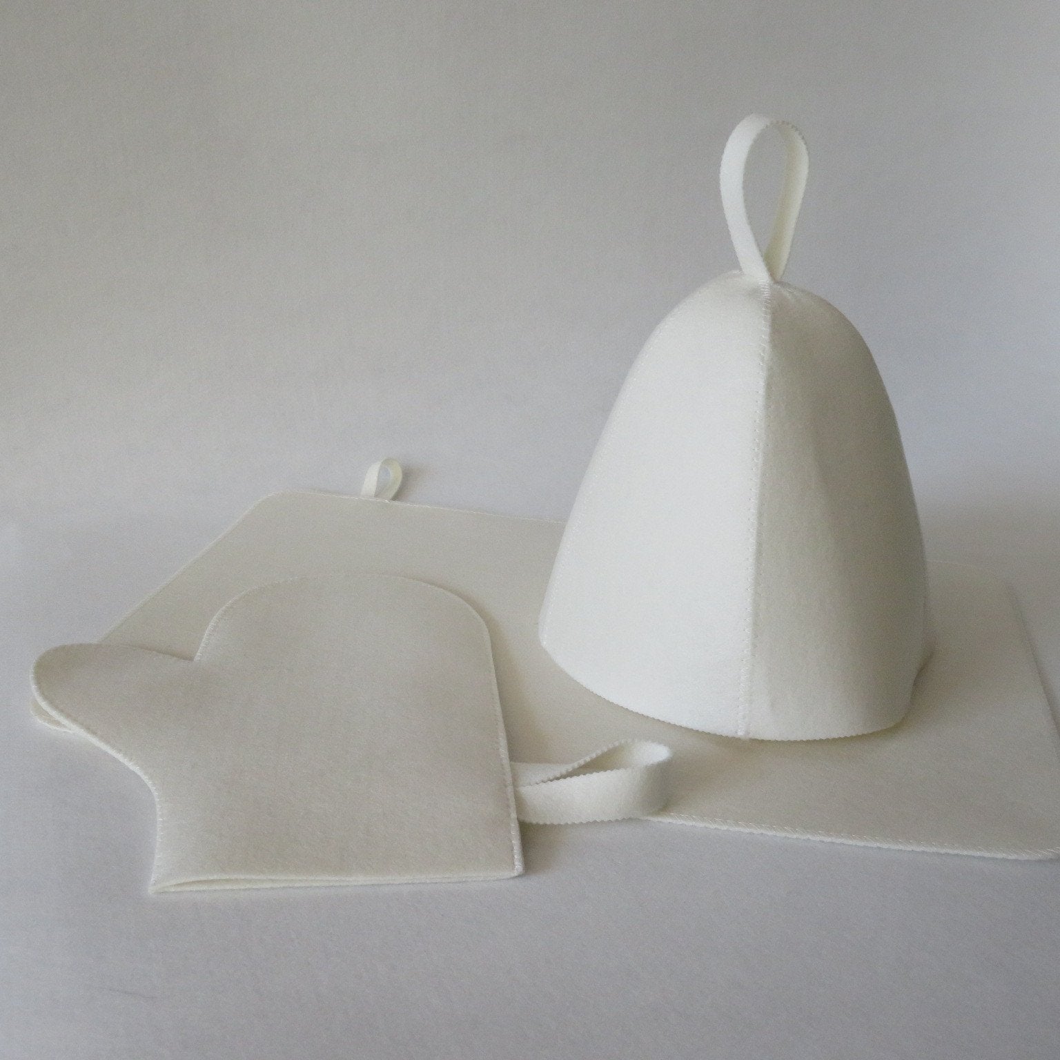 Sauna Hat & Dry Hair Cap Set for Women - 3-Piece Bundle