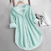 Relaxed Fit Striped Long Sleeve Shirt
