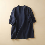 Loose-Fitting Linen Top for Women