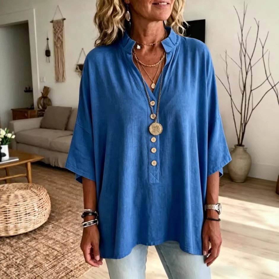 Elegant Loose-fit Blouse for Women