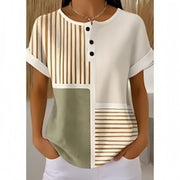Geometric 3D Print Casual Top for Women
