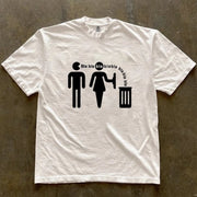 Vintage Crew Neck Unisex Cotton T-Shirt with Print