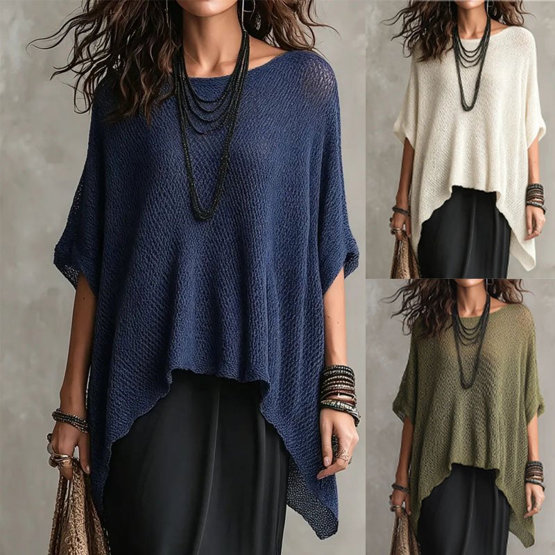 Loose-Fit Crew-Neck Tee for Women