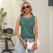 Loose Fit U-Neck Tank Top T-Shirt