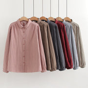Women's Striped Long-sleeve Shirt for Work or Casual Wear