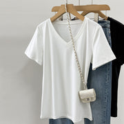Soft V-Neck Cotton T-Shirts for Women - 80-Count Pack