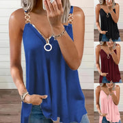 Sexy V-Neck Camisole with Zipper