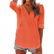 Beach Cover-Up Long-Sleeve Shirt with Hood