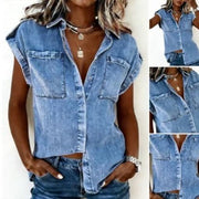 Casual Denim Summer Shirt for Women