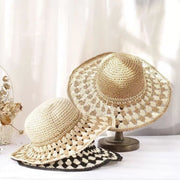 Rainbow Color Wide-Brim Sun Hat for Women