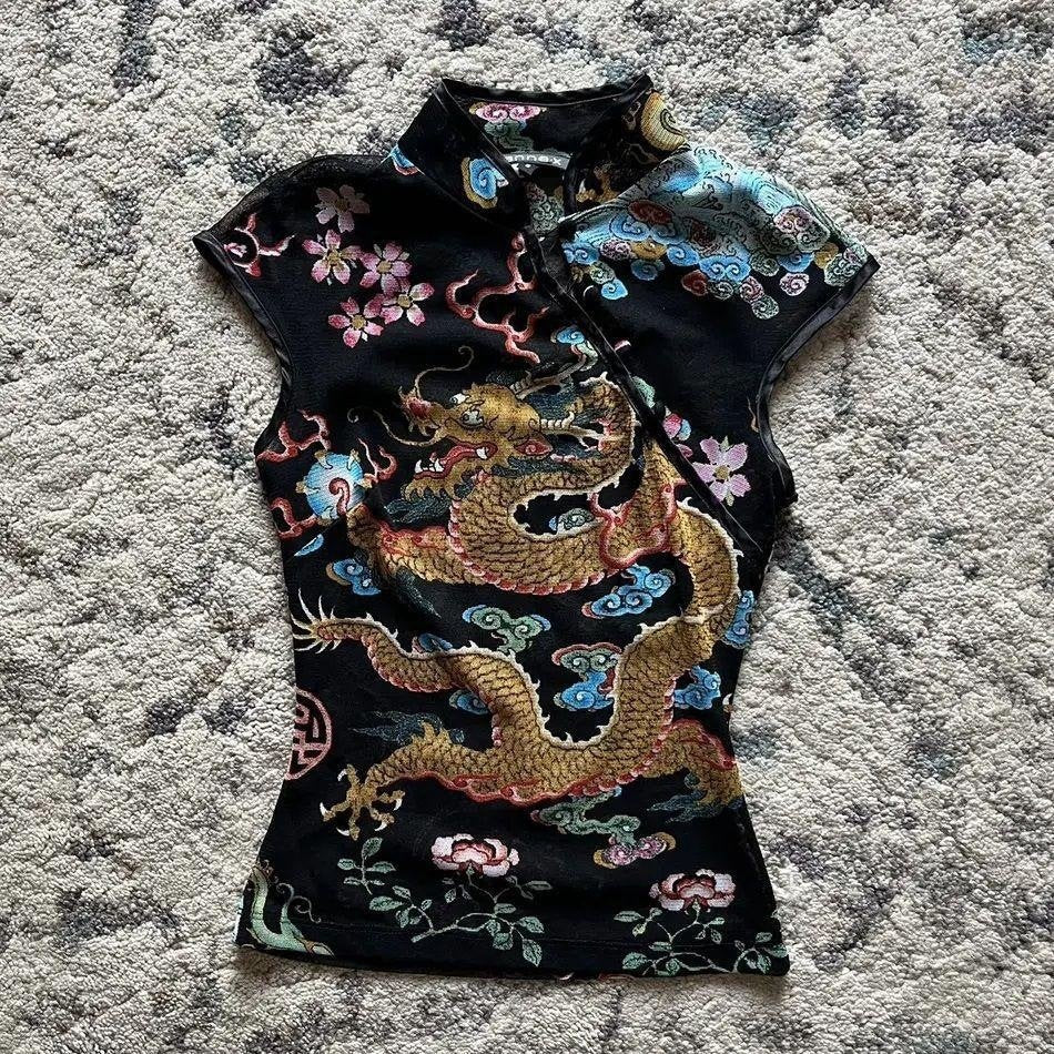 Vibrant Dragon Print T-Shirt