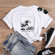 Chic Letter Print Short Sleeve Tee