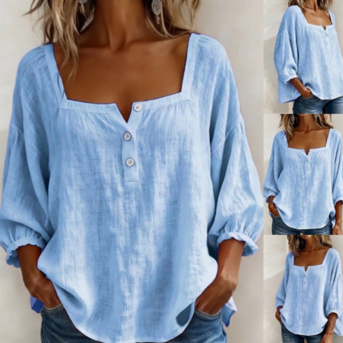 Casual V-Neck Long Sleeve Tee for Women