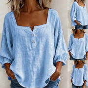 Casual V-Neck Long Sleeve Tee for Women