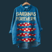 Plus-size Women's Loose-fitting Crew-neck Graphic Tee