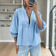 Women's Casual Puff Sleeve T-Shirt