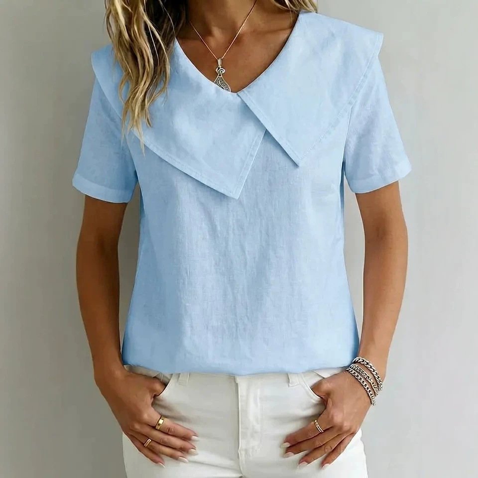 Loose-Fit Women's Short Sleeve Shirt for Everyday Wear