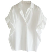 Versatile White Loose-fitting Shirt for Men