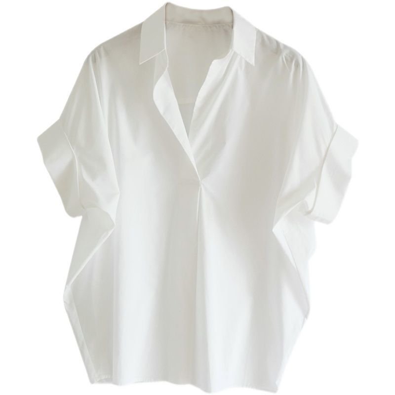 Versatile White Loose-fitting Shirt for Men