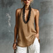 V-Neck Halter Vest