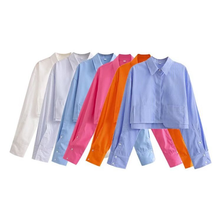 Elegant Short-sleeve Blouse with Pockets