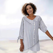 Striped V-Neck Top