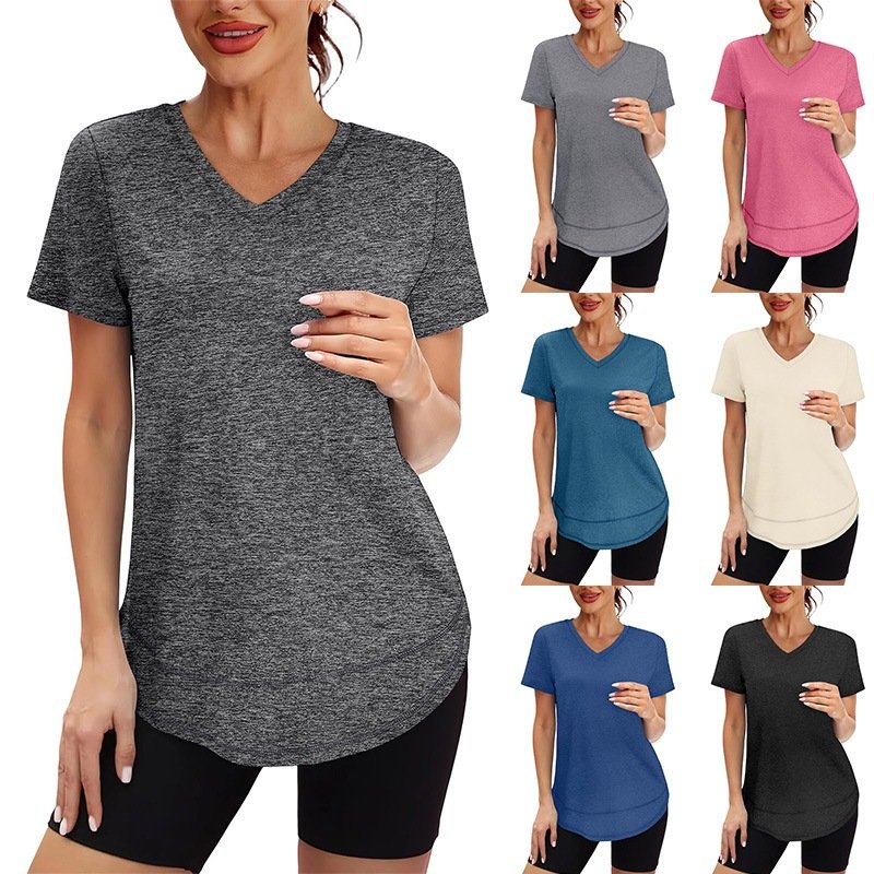 Quick-dry V-neck T-shirt for Women
