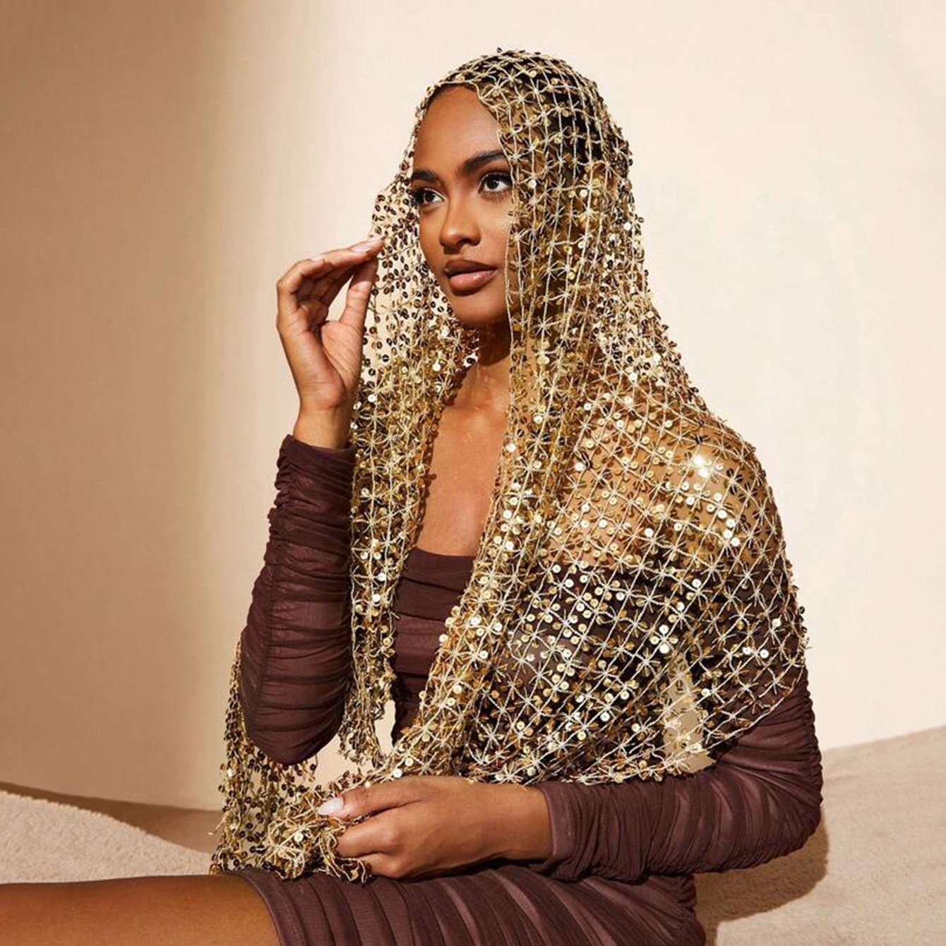 Luxury Sequin Shawl Scarf - Versatile Sun Protection