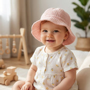 Breathable Baby Gauze Bucket Hat for Infants