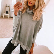 Cozy High Neck Knitted Sweater for Women