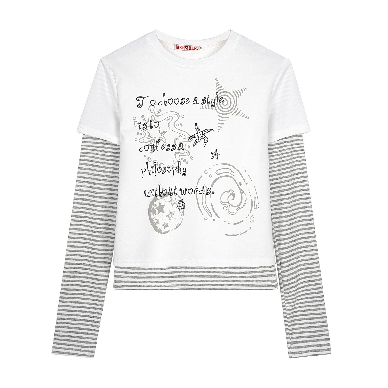 Striped Patchwork Long-sleeve T-shirt