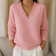 Cozy Waffle Knit Pullover Sweater