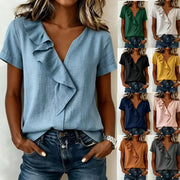 Casual Ruffled Hem Top for Women
