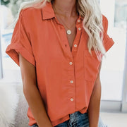 Summer Lapel Button Shirt for Women