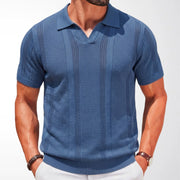 Slim-Fit Men's Knitted Polo Shirt