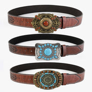 High-end Embossed Denim Belt for Women