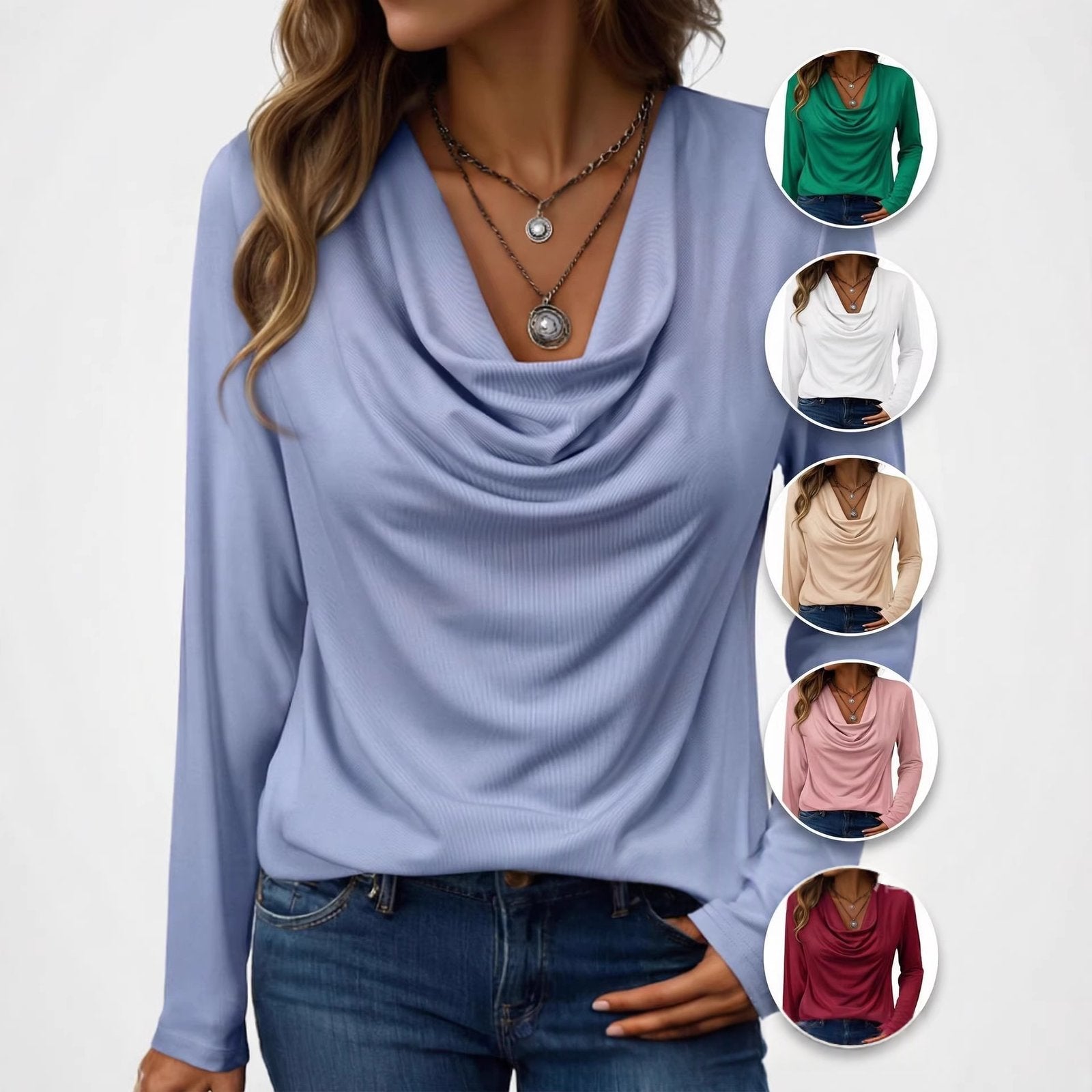 Cozy Long-sleeve Turtleneck Top for Women