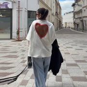 Backless Heart Cutout Top for Women