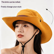 Summer Sun Protection Wide-Brim Bucket Hat