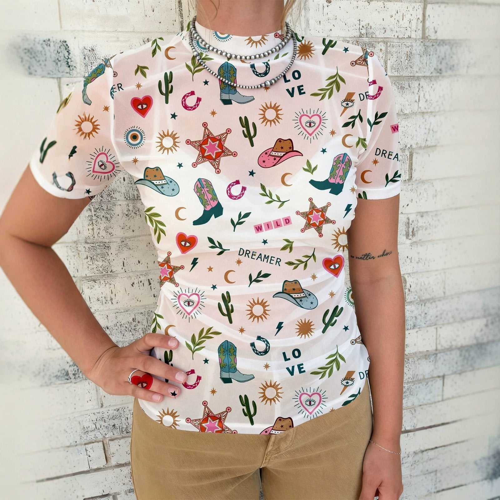 Summer Women's High-Elastic Short-Sleeve Tops