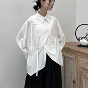 Chinese-Style Loose Fit Blouse for Women