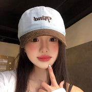 Leopard Print Denim Baseball Cap for Women